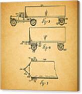 1943 Semi Truck Patent Canvas Print