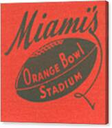 1950 Miami Orange Bowl Stadium Canvas Print