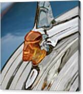 1952 Pontiac Catalina Chieftan Lighted Hood Ornament Canvas Print