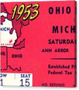 1953 Ohio State Vs. Michigan Canvas Print