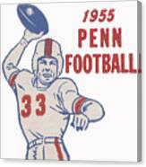 1955 Penn Football Art Canvas Print