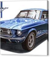 1967 Ford Mustang Fastback Canvas Print