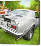 1969 Silver Chevrolet Camaro 350 Ss X194 Canvas Print