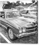 1970 Gray Chevy Chevelle 454 X152 #1970 Canvas Print