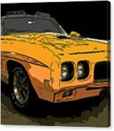 1970 Pontiac Gto Judge  Digital Drawing Canvas Print