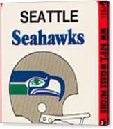 1981 Seattle Seahawks Fleer Sticker Canvas Print