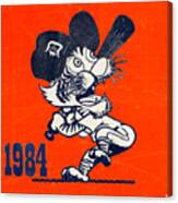 1984 Detroit Tigers Baseball Art Canvas Print