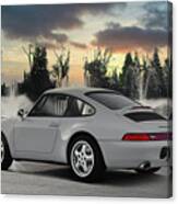 1995 Porsche Carrera '3 Qtr Rear View' Canvas Print