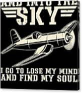 And Into The Sky Pilot Flying Airplane Flight Plane Aviation #2 Canvas Print