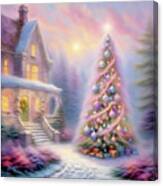 Christmas Tree Cottage #2 Canvas Print