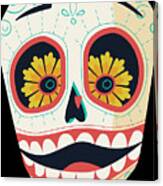 Halloween Floral Mexican Sugar Skull #2 Canvas Print
