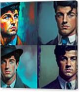 Handsome  Young  Silvester  Stallone  Oil  Painting  By Asar Studios #2 Canvas Print