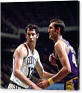 Jerry West And John Havlicek #2 Canvas Print