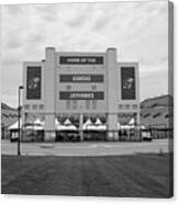 Kansas Jayhawks Football Stadium In Black And White Canvas Print