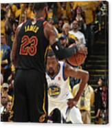 Kevin Durant And Lebron James Canvas Print