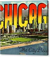 Retro Chicago Poster Canvas Print
