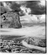 Seascape With Windy Waves During Stormy Weather. #2 Canvas Print