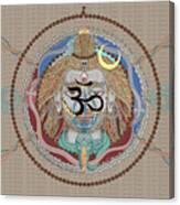 Shiva Om Munda Mala Cream Canvas Print