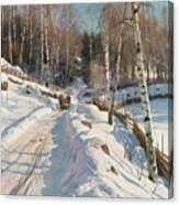 Sleigh Ride On A Sunny Winter Day  #2 Canvas Print
