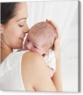 Smiling Mother Holding Baby #2 Canvas Print