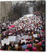 Thousands Attend Women's March On Washington Canvas Print