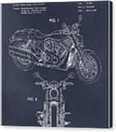 2005 Harley Davidson V-rod Motorcycle Patent Print Blackboard Canvas Print