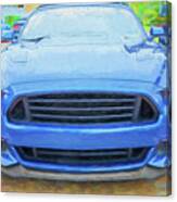 2017 Blue Ford Mustang Gt 5.0 X231 Canvas Print
