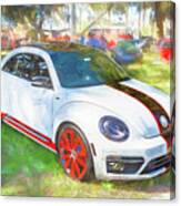 2020 White Volkswagen Beetle X101 Canvas Print