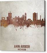 Ann Arbor Michigan Skyline #21 Canvas Print