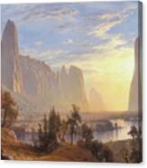 Valley Of The Yosemite By Albert Bierstadt Canvas Print