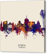 Geneva Switzerland Skyline #29 Canvas Print