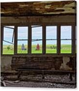 Charbonneau Nd Series - Schoolhouse Daydreaming Window View Of Ghost Town Canvas Print