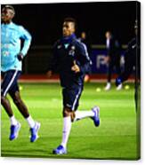 France Soccer Team Training Session At Clairefontaine #3 Canvas Print
