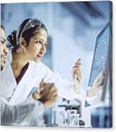 Scientists Working In The Laboratory #3 Canvas Print