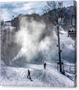 Skiing At The North Carolina Skiing Resort In February #3 Canvas Print