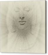 Stone Lady - Sculpture, Digitally Alienated #3 Canvas Print