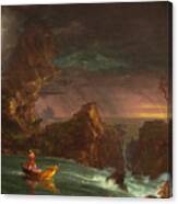 The Voyage Of Life, Manhood, From 1842 Canvas Print