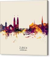 Zurich Switzerland Skyline #34 Canvas Print