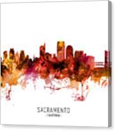 Sacramento California Skyline #37 Canvas Print