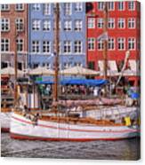 Colorful Buildings Of Nyhavn In Copenhagen, Denmark #4 Canvas Print