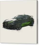 Mercedes Amg Gt R Pro Car Drawing #4 Canvas Print