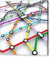 Metro Map #4 Canvas Print