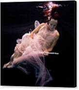 Nina Underwater For The Hydroflute Project Canvas Print