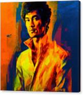 Portrait  Of  Bruce  Lee    Surreal  Cinematic  Minima  By Asar Studios #4 Canvas Print