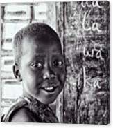 4269 Maasai Child Village School Ngorongoro Canvas Print