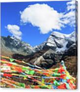 4600m Tibetan Buddhism Prayer Flags Canvas Print