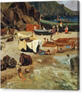 Fishing Boats At Capri #7 Canvas Print