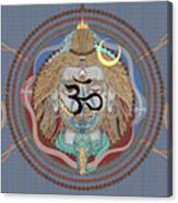 Shiva Om Rudraksha Gray Color Canvas Print