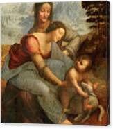 The Virgin And Child With St Anne Canvas Print