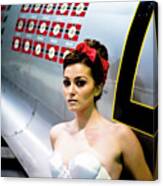 Ameican Air Power Museum, Pin Up And Airplanes #6 Canvas Print